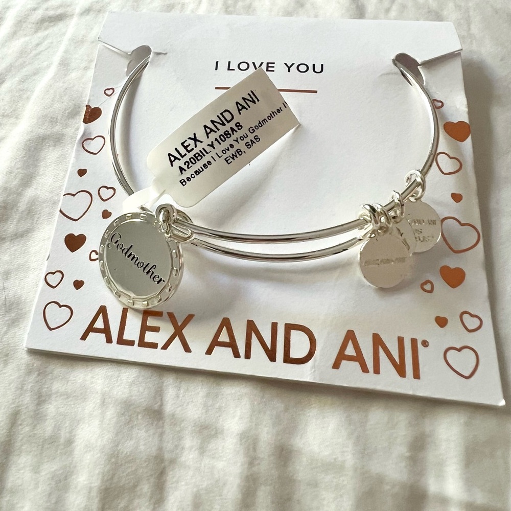 Alex and Ani Silver Expandable Wire Bangle Bracelet - Godmother